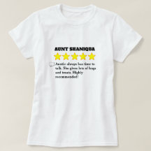 Camiseta de 5 estrellas de la tía Review