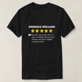 Camiseta de 5 estrellas de revisión de tío abuelo