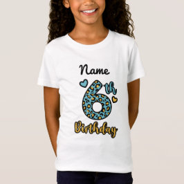 Camiseta de 6º cumpleaños de Leopard Baby