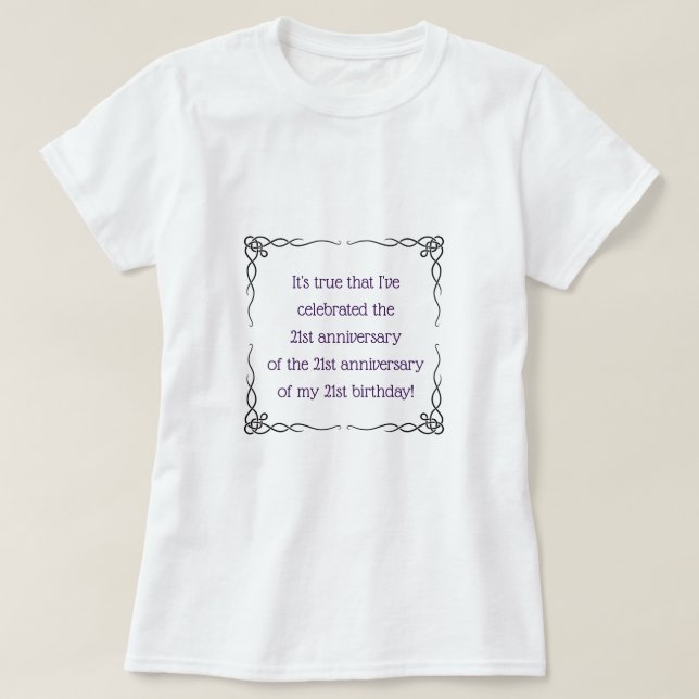 Camiseta De 63 años o más (Diseño del anverso)