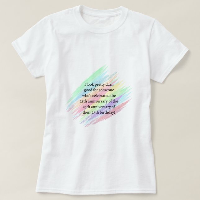 Camiseta De 75 años o más (Diseño del anverso)