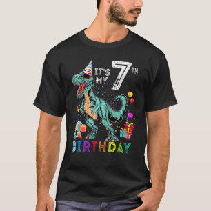 Camiseta De 7 años es mi sétimo cumpleaños Dinosaur Rex 2