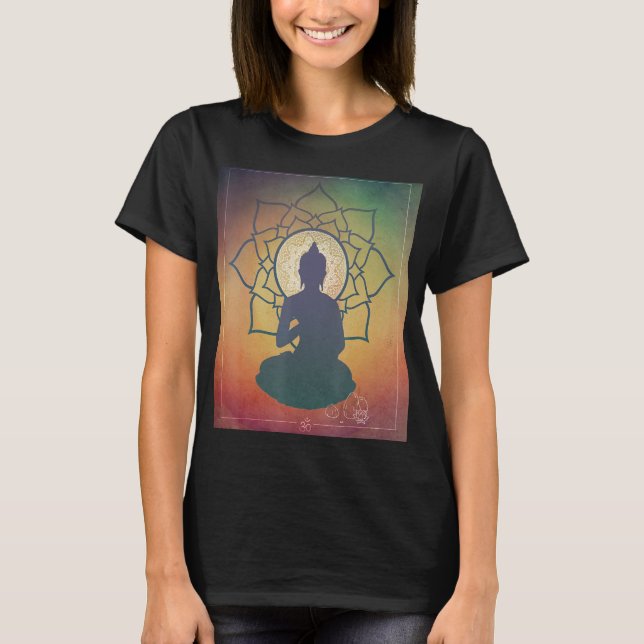 Camiseta de 7 Chakra Buddha - Mandala Lotus O (Anverso)