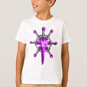 Camiseta de 7 niños espada mágica púrpura