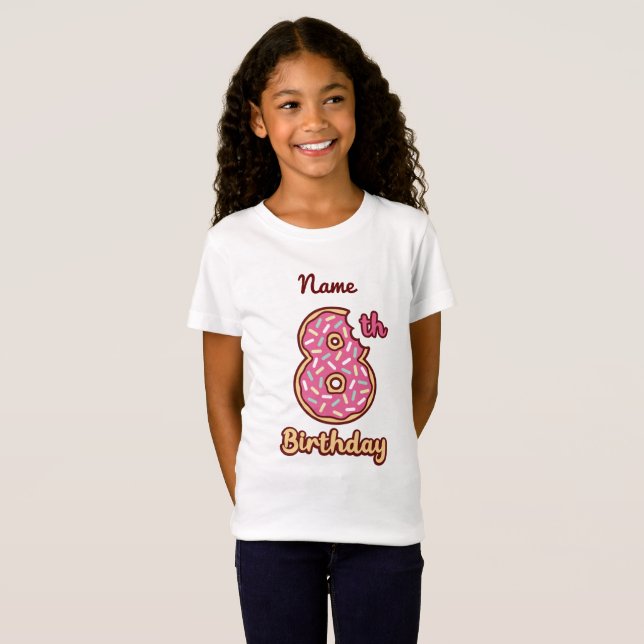 Camiseta de 8 años de Donut Baby (Anverso completo)
