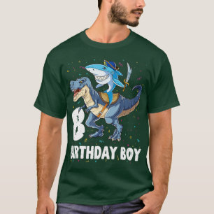 Camiseta de 8 años Niño de 8 años Dinosaurio tibur