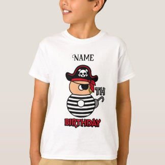 Camiseta de 8 cumpleaños del Pirata Personalizado