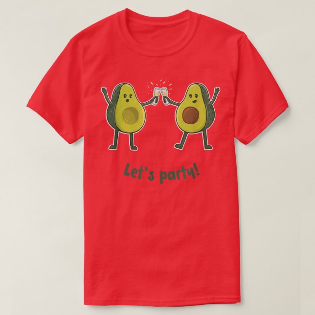 Camiseta Dé A Fiesta Dos Mitades De Un Aguacate De Baile Cu (Diseño del anverso)