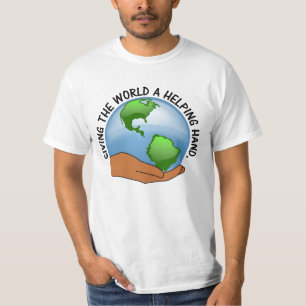 Camiseta Dé a mundo una mano amiga y un voluntario