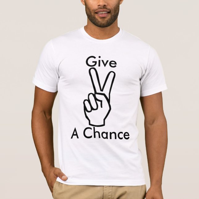 Camiseta Dé a paz una oportunidad (Anverso)