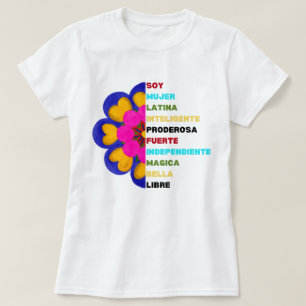 Camiseta de abanico de mano del patrimonio hispano