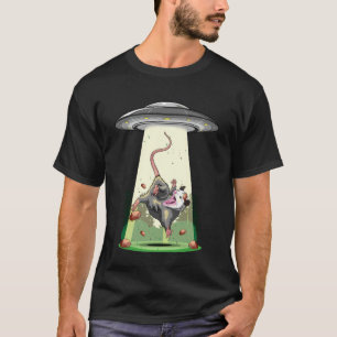 Camiseta de Abducción Alienígena Zarigüeya OVNI Pl
