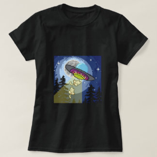 Camiseta de Abducción de Gato OVNI Retro | Arte de