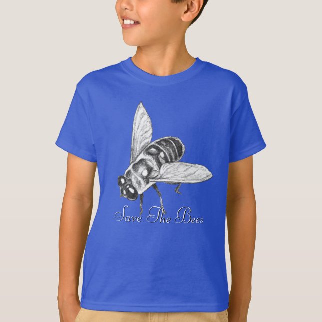 Camiseta de abeja Camisa de abeja Salven las abeja (Anverso)