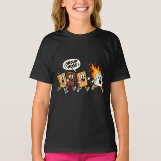 Camiseta de Abrazo de Grupo de Fogata Divertida de