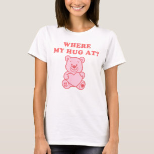 Camiseta de abrazo de osito de peluche melocotón –