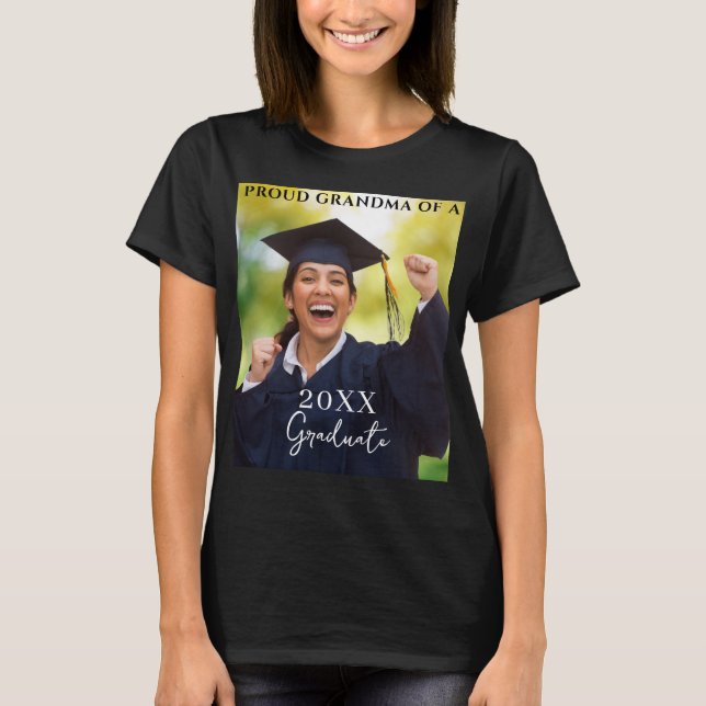 Camiseta de abuela orgullosa para foto de graduaci (Anverso)