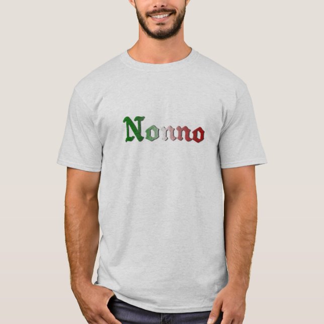 Camiseta de abuelo italiana de Nonno (Anverso)
