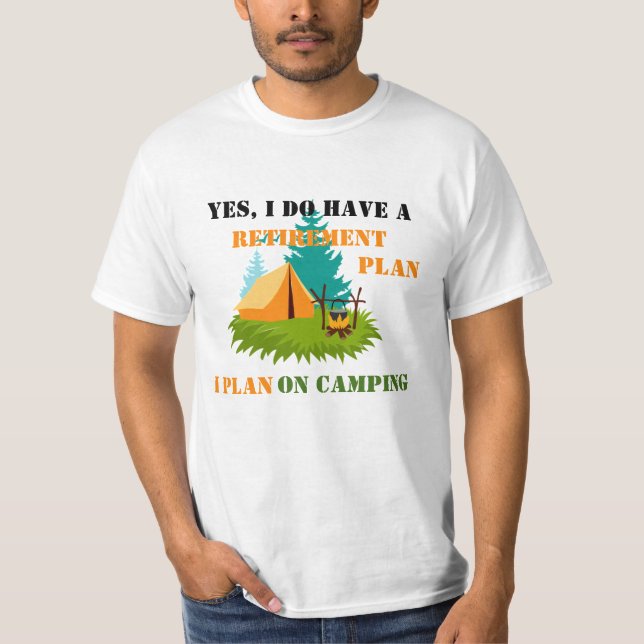 Camiseta de acampada graciosa (Anverso)