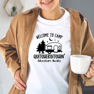 Camiseta de acampada sarcástica para mujeres diver