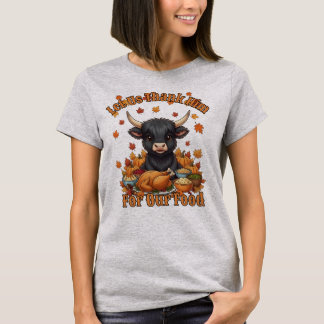 Camiseta de Acción de Gracias con Vaca de las Tier