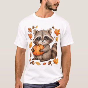 Camiseta de Acción de Gracias de Mapache Agradecid