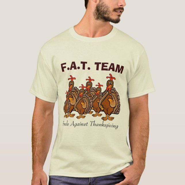 Camiseta de Acción de Gracias del equipo de F.A.T. (Anverso)