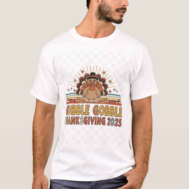 Camiseta De Acción De Gracias Gobble 2025 (Anverso)