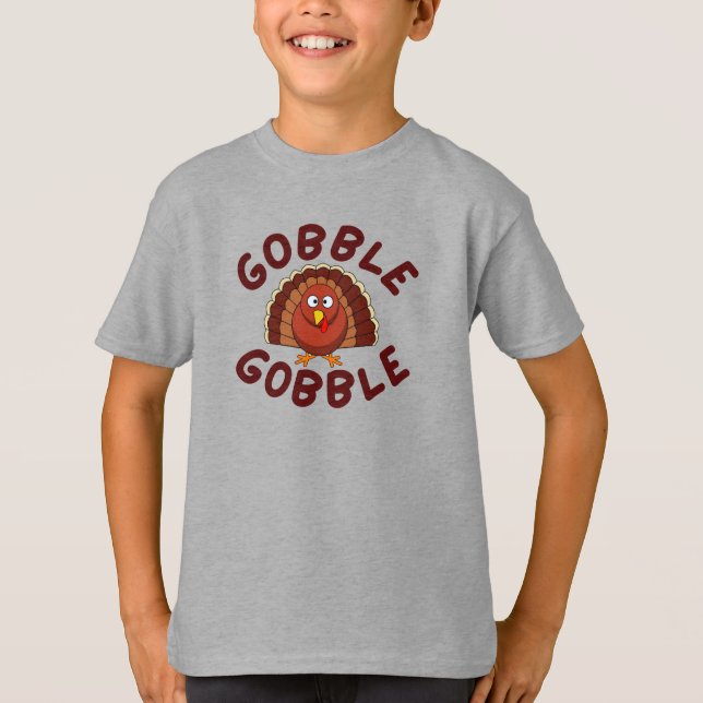 Camiseta de Acción de Gracias Gobble Gobble (Anverso)