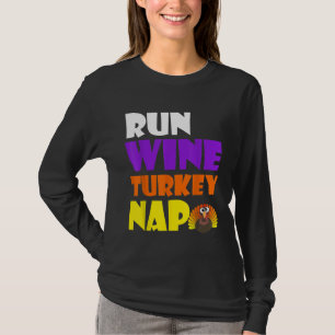 Camiseta de Acción de Gracias para correr vino pav