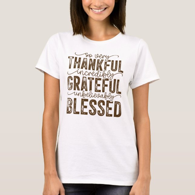 Camiseta de Acción de Gracias para las mujeres (Anverso)