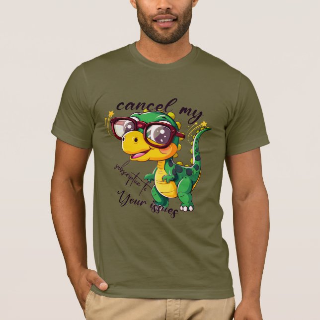 Camiseta de actitud genial de dinosaurio  (Anverso)