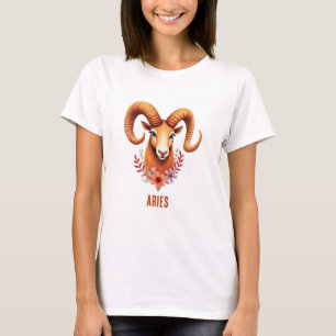 Camiseta de Acuarela Boho del Zodíaco Aries