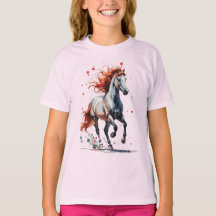 Camiseta de Acuarela de Caballo Majestuoso - Espír