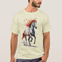 Camiseta de Acuarela de Caballo Majestuoso - Espír