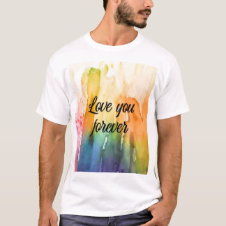 Camiseta de acuarela «Te quiero siempre»