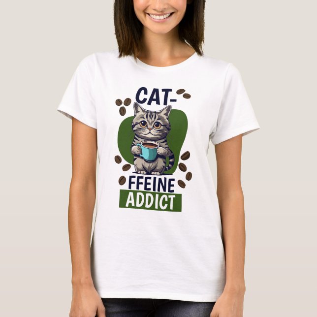 Camiseta de adicto al gato (Anverso)