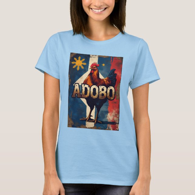 Camiseta de Adobo de Pollo Orgullo Pinay - Filipin (Anverso)