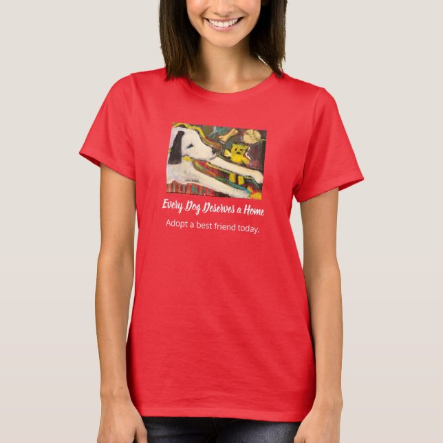 Camiseta de adopción de perro (Anverso)