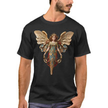 Camiseta de adorno de ángel de estilo vintage de N