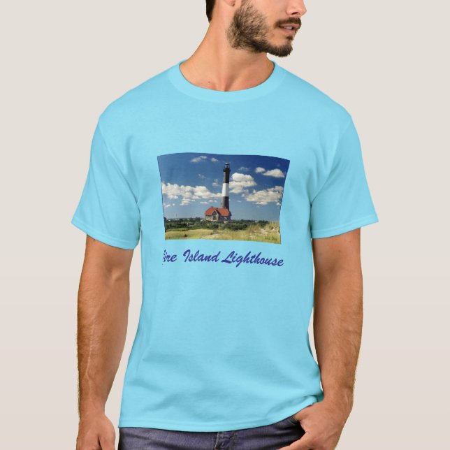 Camiseta de adulto del faro de la isla de fuego (Anverso)