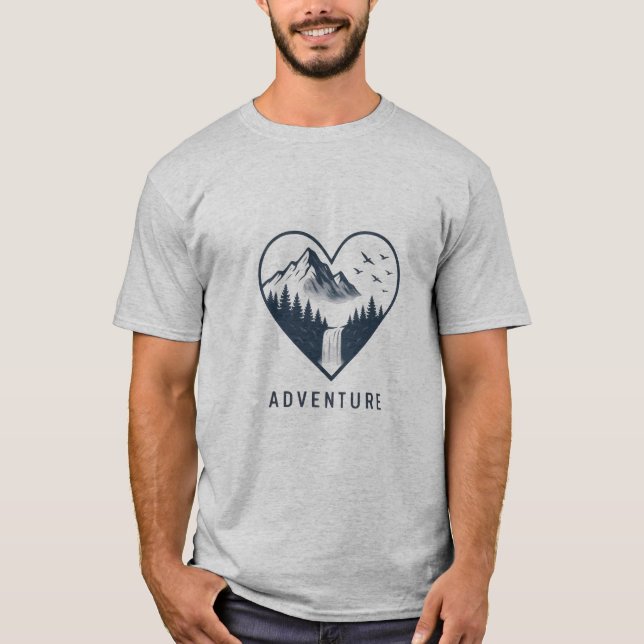 Camiseta de Adventure Mountain Heart | Senderismo  (Anverso)