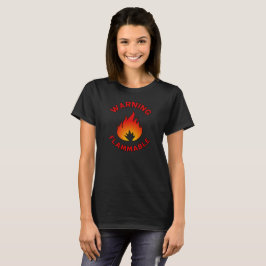 Camiseta de advertencia inflamable