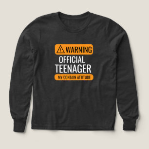 Camiseta de advertencia para adolescente oficial –
