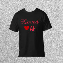 Camiseta de AF amada al Corazón Rojo