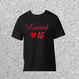 Camiseta de AF amada al Corazón Rojo