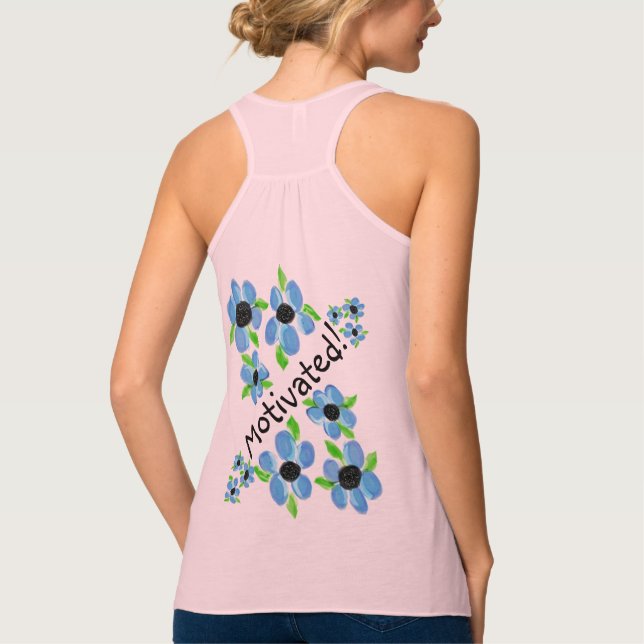 Camiseta de afeitar de las damas motivadas (Reverso)