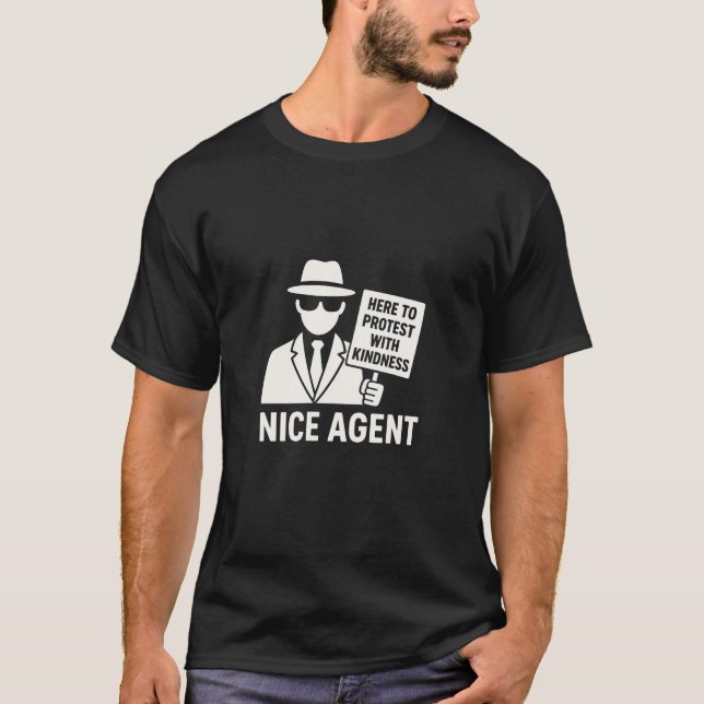 Camiseta de Agente Amable – Protesta con Amabilida (Anverso)