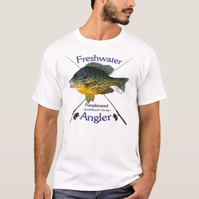 Camiseta de agua dulce de la pesca del pescador (Anverso)