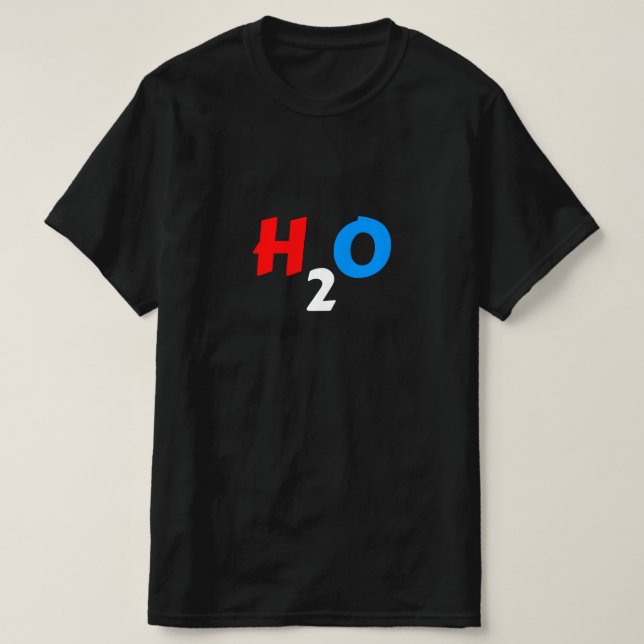 Camiseta de agua especializada en H2O (Diseño del anverso)